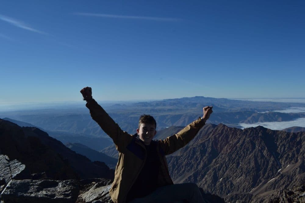 Uitzicht vanaf de Toubkal in het Atlasgebergte